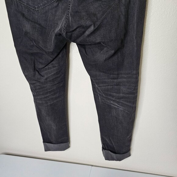 Madewell Size 35 Plus Size Black Curvy High-Rise Skinny Jeans Cuffed Hem - Picture 6 of 9